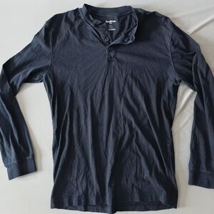 Goodfellow & Co Black Long Sleeve Henley